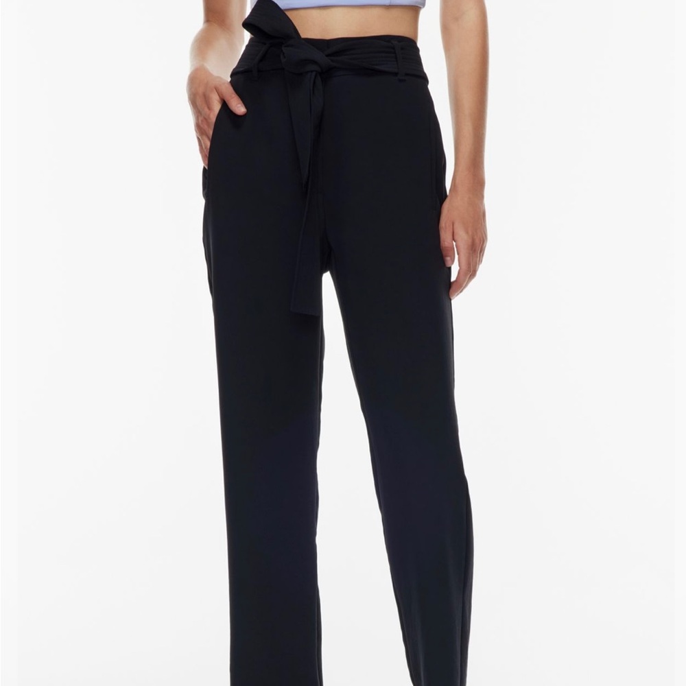 Wilfred by Aritzia Tie-Front Black Pant